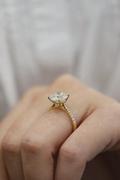 4 Carat Round Lab Created Diamond Engagement Ring